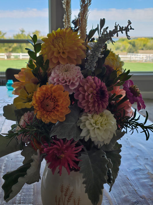 Dahlia Flower Arrangement-Medium