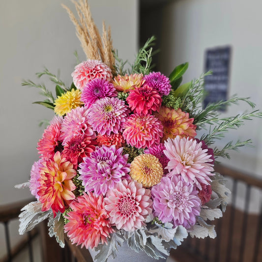 Dahlia Flower Arrangement- Extra Large